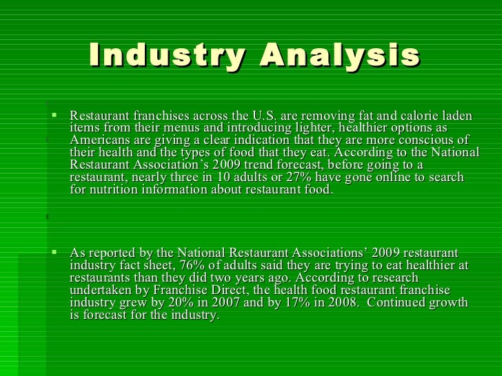 target market for fast food industry restaurant plan
